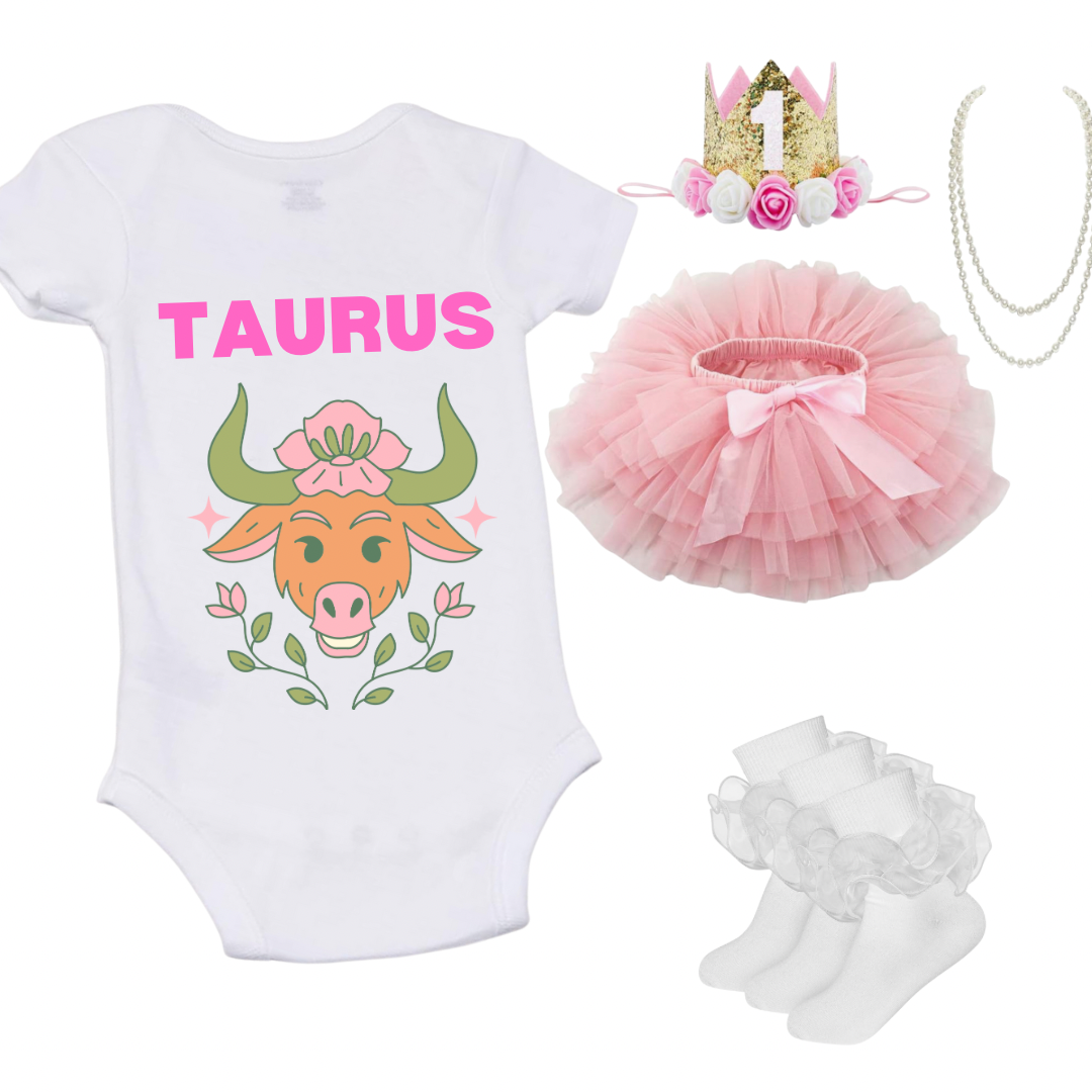 Kids Custom Zodiac Onesie/ Tutu Set 1st Birthday