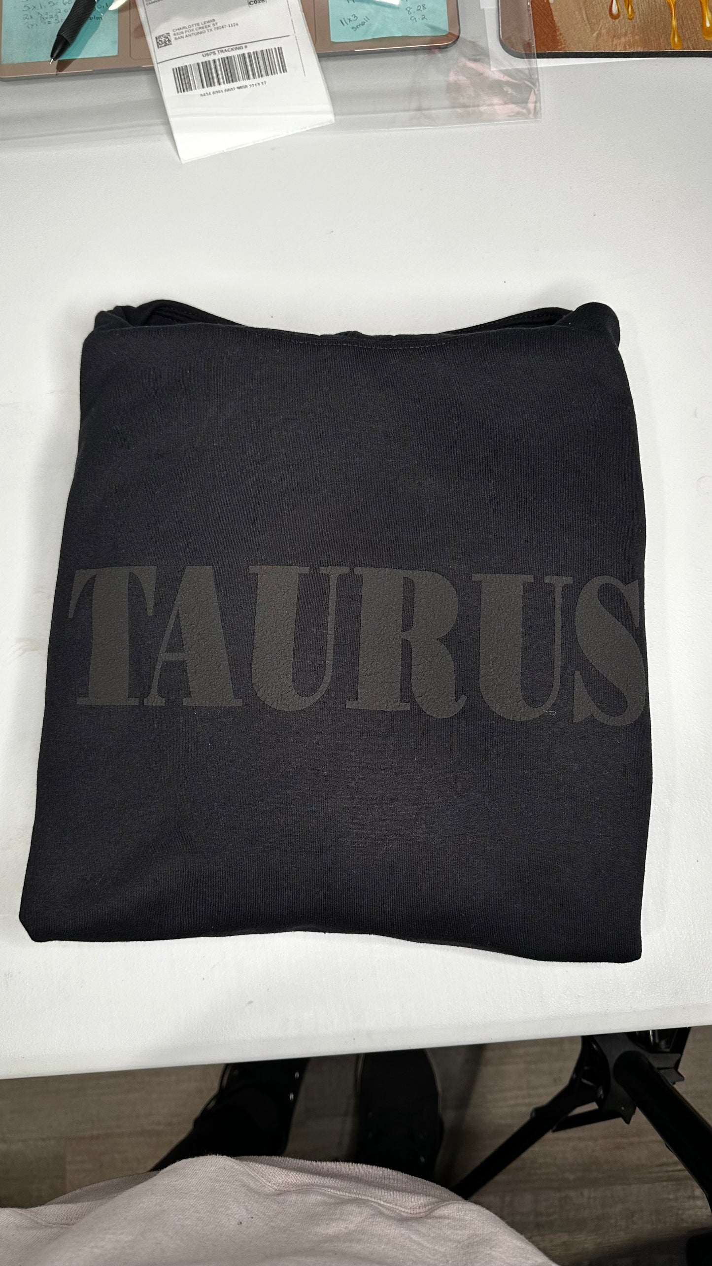 Zodiac Unisex Sweatshirt & Hoodie – Black on Black Puff Print, Modern Astrology Design