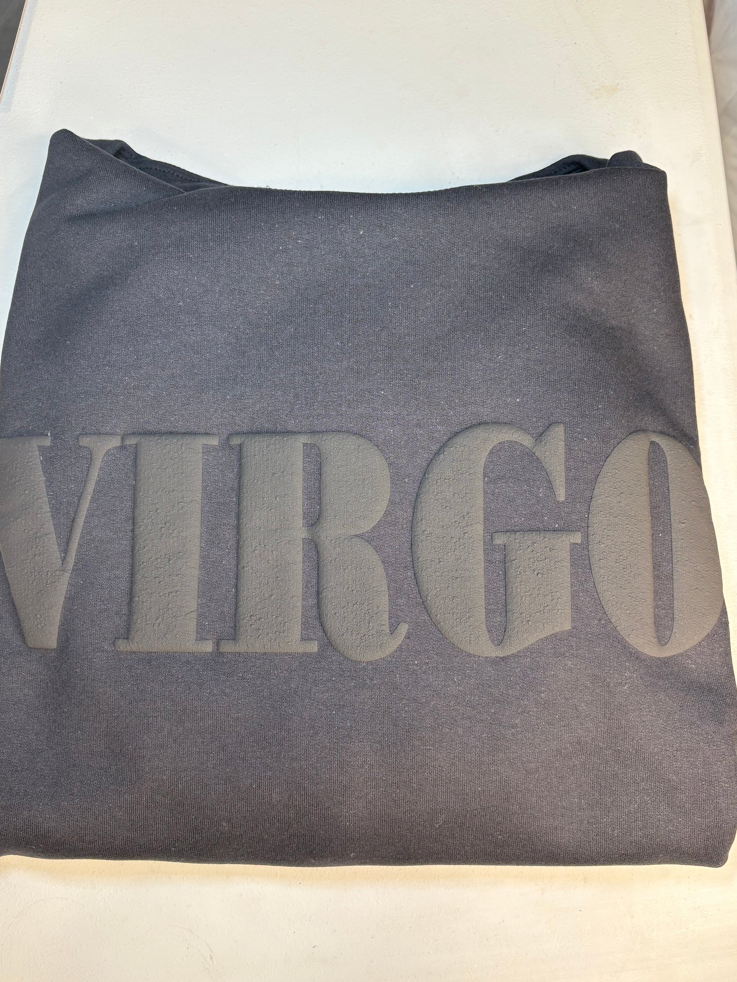 Zodiac Unisex Sweatshirt & Hoodie – Black on Black Puff Print, Modern Astrology Design