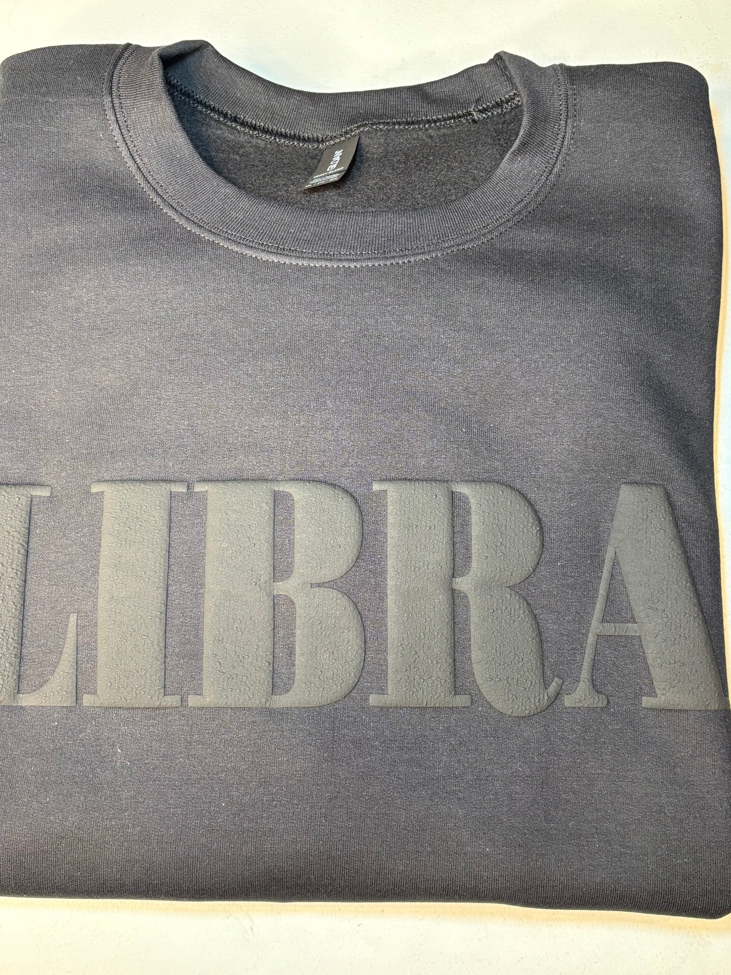 Zodiac Unisex Sweatshirt & Hoodie – Black on Black Puff Print, Modern Astrology Design