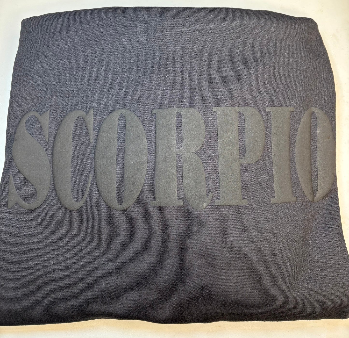 Zodiac Unisex Sweatshirt & Hoodie – Black on Black Puff Print, Modern Astrology Design